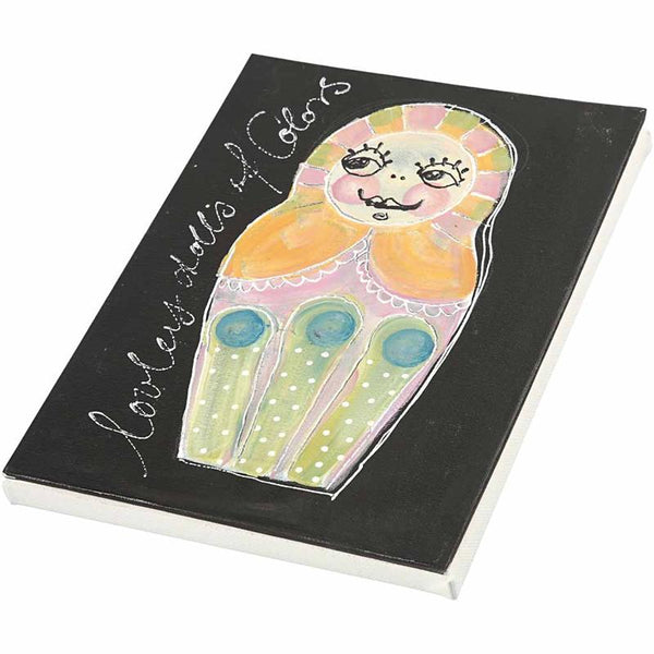 Malerlærred, D: 1,6 cm, str. 30x30 cm, 280 g, hvid, 40 stk./ 1 pk.