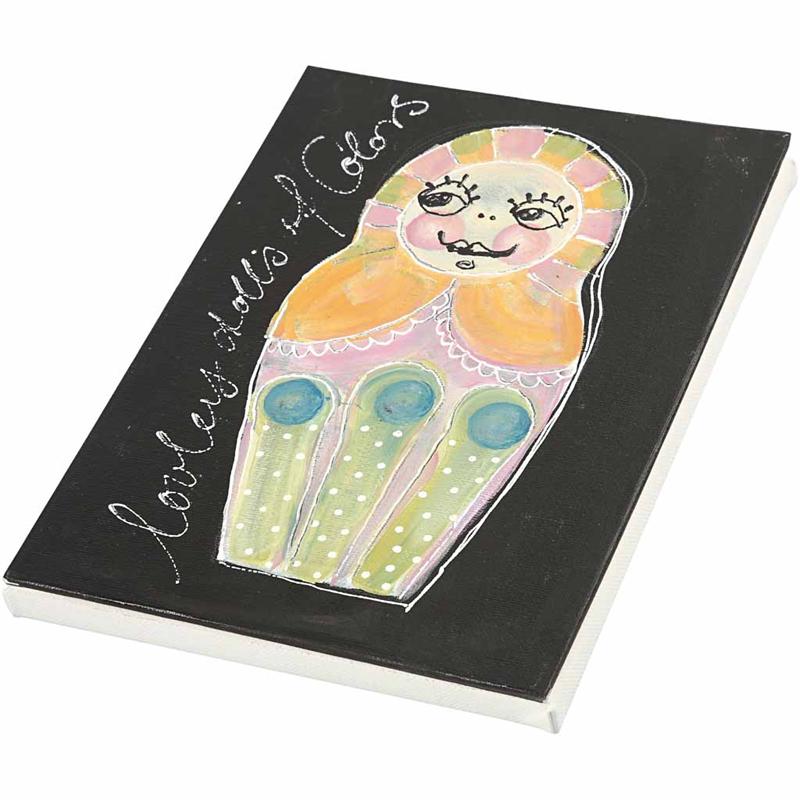 Malerlærred, D: 1,6 cm, str. 30x30 cm, 280 g, hvid, 40 stk./ 1 pk.