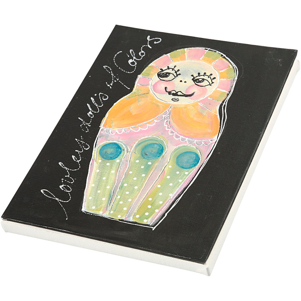 Malerlærred, D: 1,6 cm, str. 30x30 cm, 280 g, hvid, 40 stk./ 1 pk.