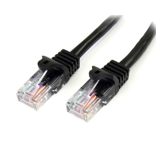 StarTech.com 2m Black Cat5e / Cat 5 Snagless Patch Cable CAT 5e Ikke afskærmet parsnoet (UTP) 2m Patchkabel Sort