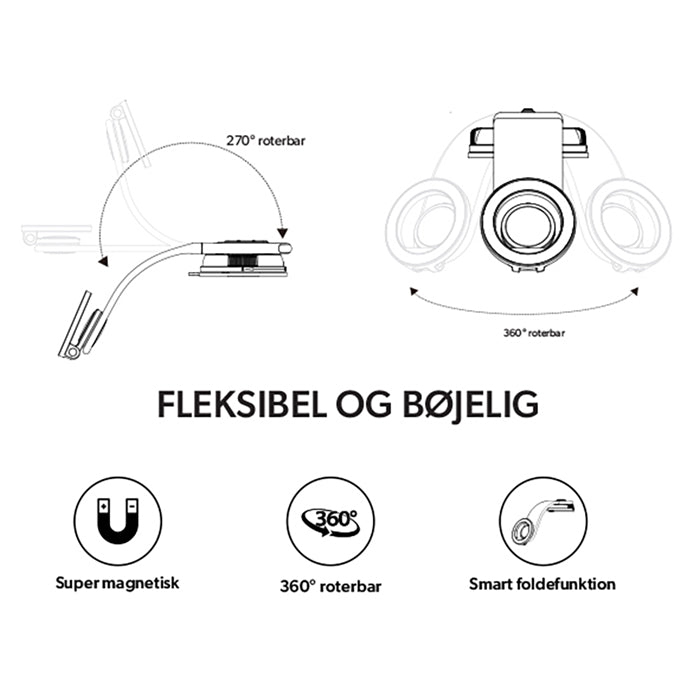 Justerbar mobilholder med sugekop 360° - Avant