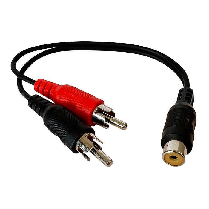 2x RCA han til 1x RCA hun adapter, 0,2 m - Netlager