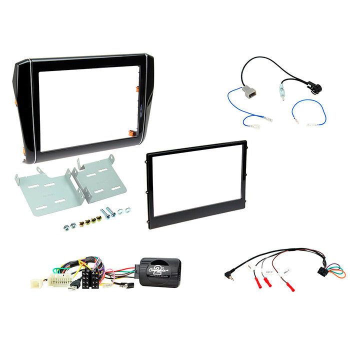 Monteringskit CTKSZ10 til Suzuki Swift 2017+ - komplet installationskit med Piano Black fascia, CAM-SZ1-RT, Connects2