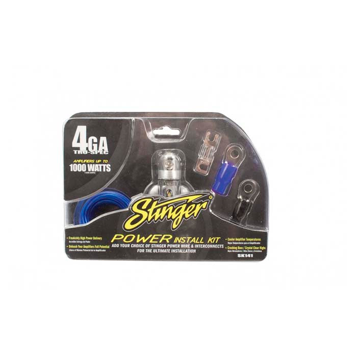 Kabelkit 20mm² strøm vandtæt til billyd, inkl. sikring og terminaler - Stinger