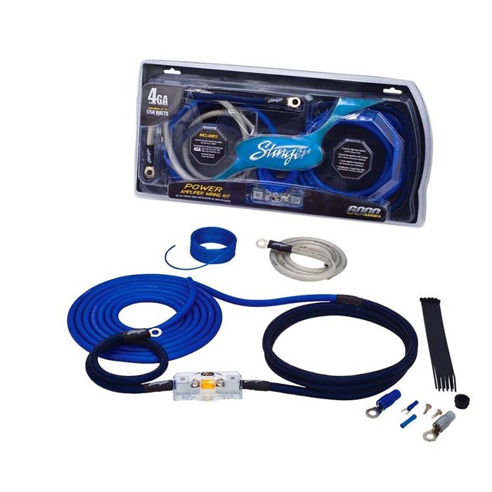 Kabelkit 20mm2 strøm vandtæt 175A til bilstereo - Stinger