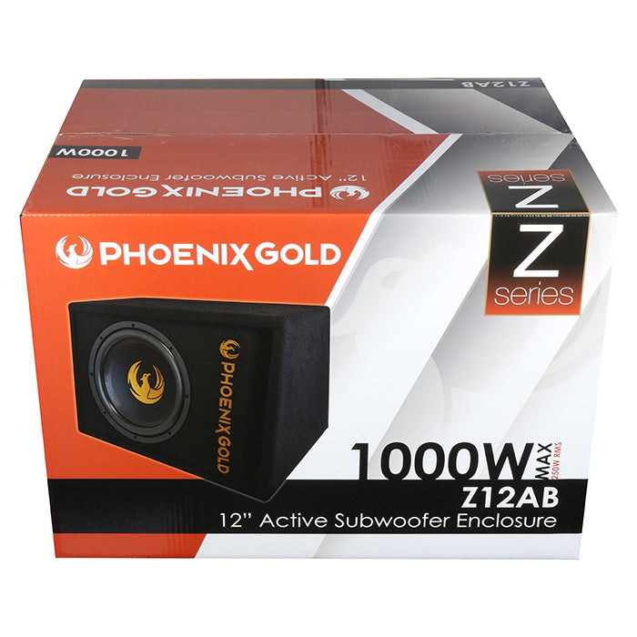 Phoenix Gold 12 subwoofer m kabler og fjernbetjening