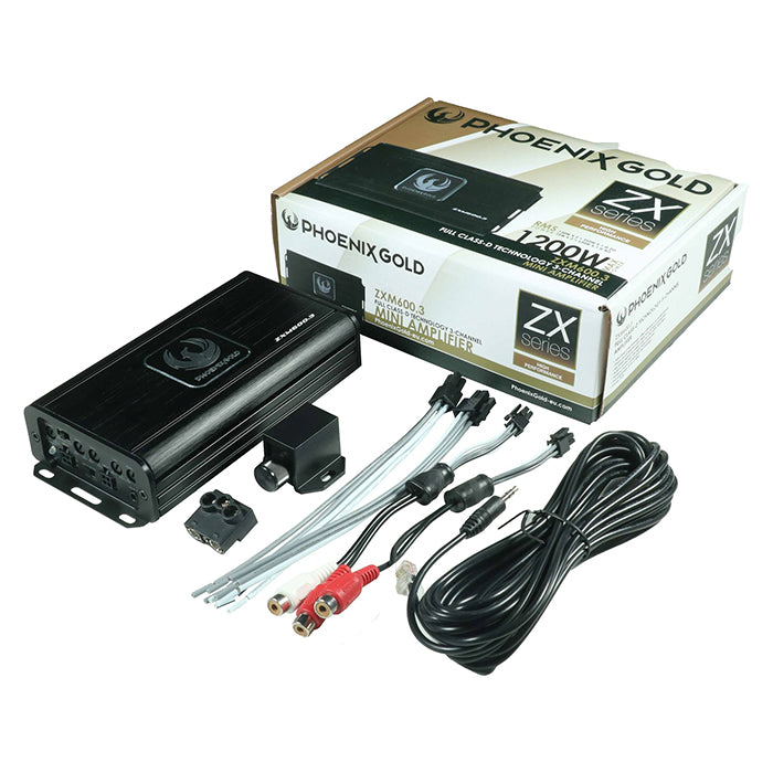 Phoenix Gold 3-kanals miniforstærker 2x75W - 350W RMS