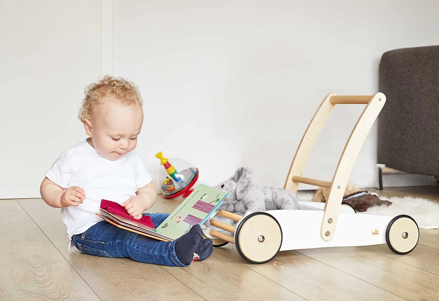 Pinolino Gåvogn Uli – Hvid, Natur – Leg - Fysisk udfoldelse - Gåstole og skubbe vogne