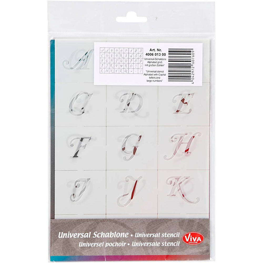 Skabeloner, bogstaver og tal, H: 20-30 mm, A5, ark 148x210 mm, 3 ark/ 1 pk.