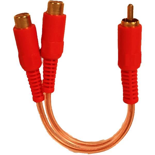 Y-kabel 2 hun til 1 han - splitter til lyd/video/data, fleksibelt og holdbart - Netlager