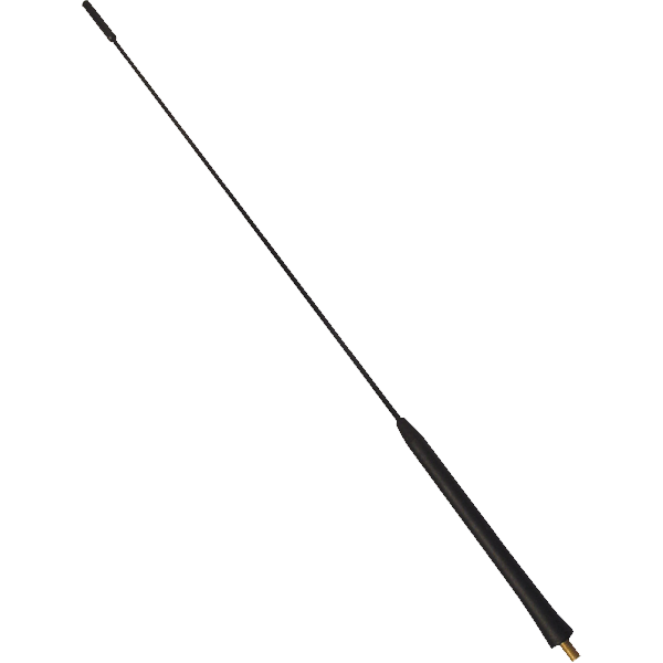 Antennestav 435 mm 6 mm gevind lang sort - connects2