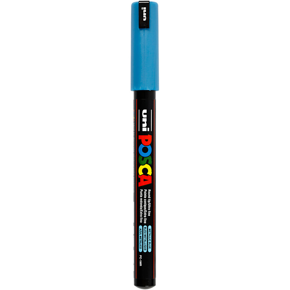 Posca Tusch, PC-1MR, streg 0,7 mm, extra-fine, metallic blå, 1 stk.