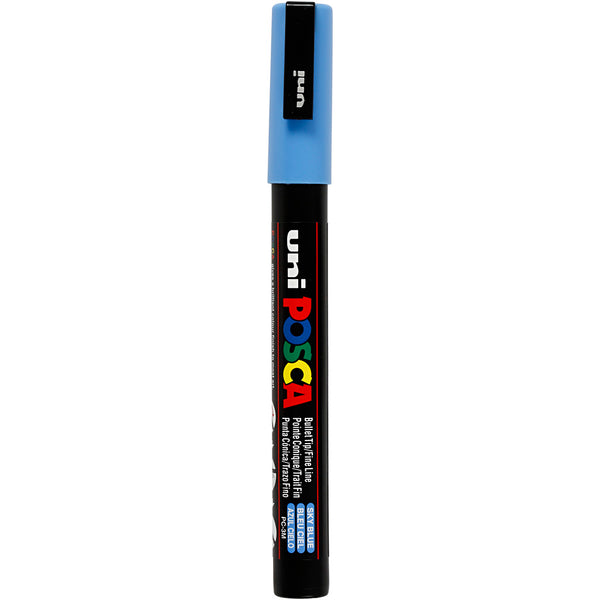 Posca Tusch, nr. PC-3M, streg 0,9-1,3 mm, fine, himmelblå, 1 stk.