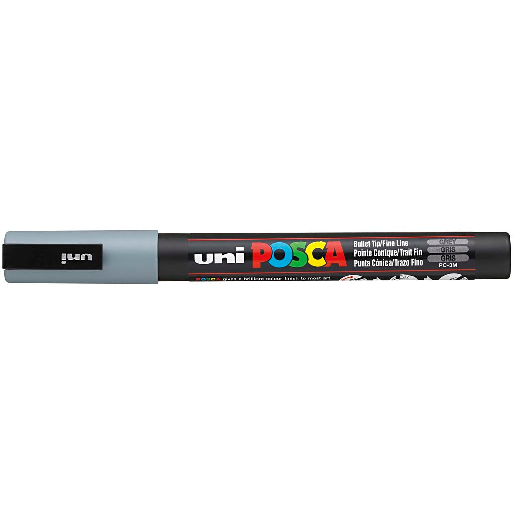 Posca Tusch, PC-3M, streg 0,9-1,3 mm, fine, grå, 1 stk.