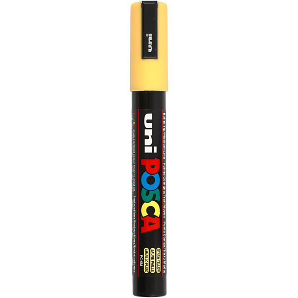 Posca Tusch, nr. PC-5M, streg 2,5 mm, medium, straw yellow, 1 stk.
