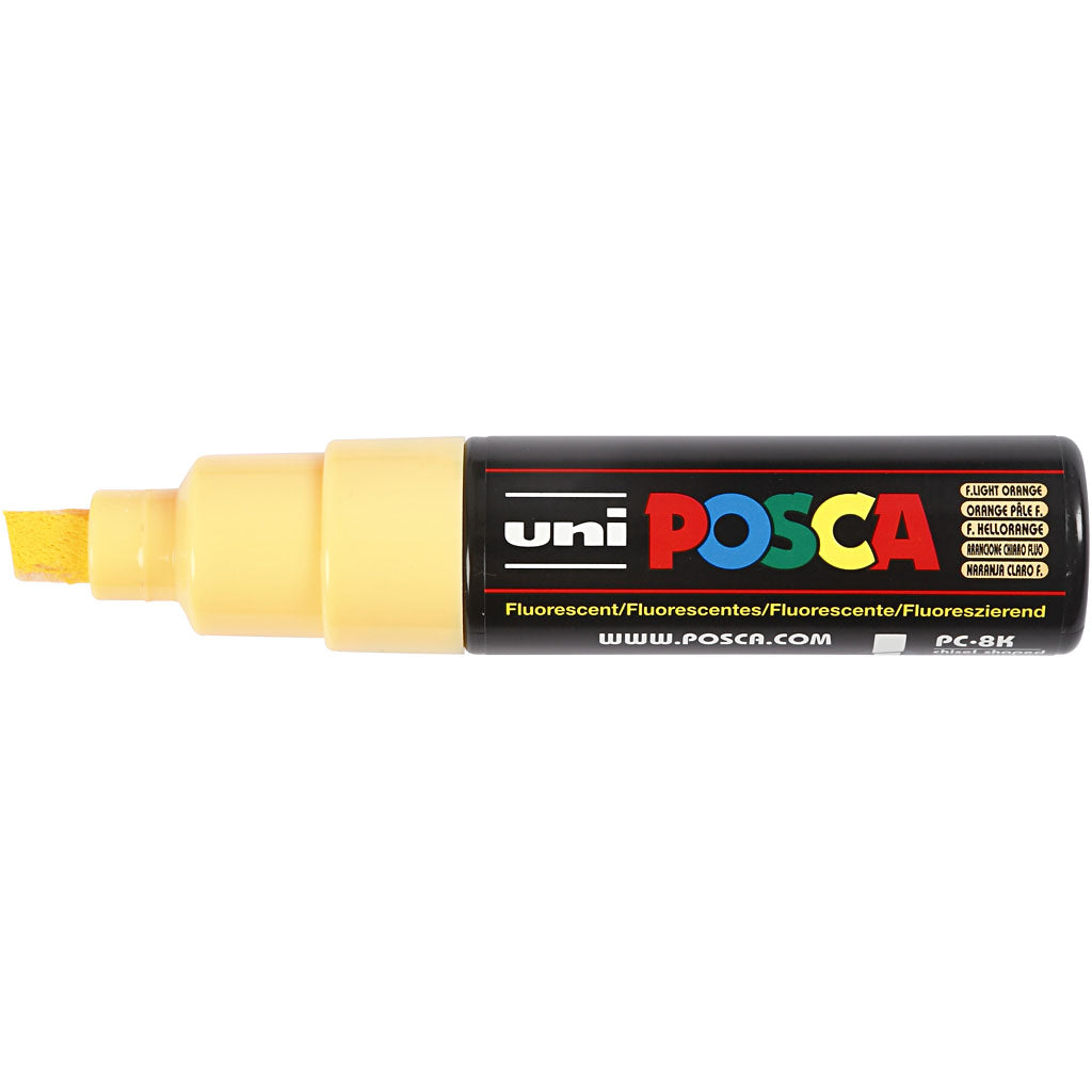 Posca Tusch, PC-8K, streg 8 mm, broad, fluorescerende lys orange, 1 stk.