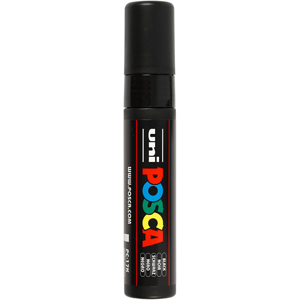 Posca Tusch, nr. PC-17K, streg 15 mm, extra broad, sort, 1 stk.