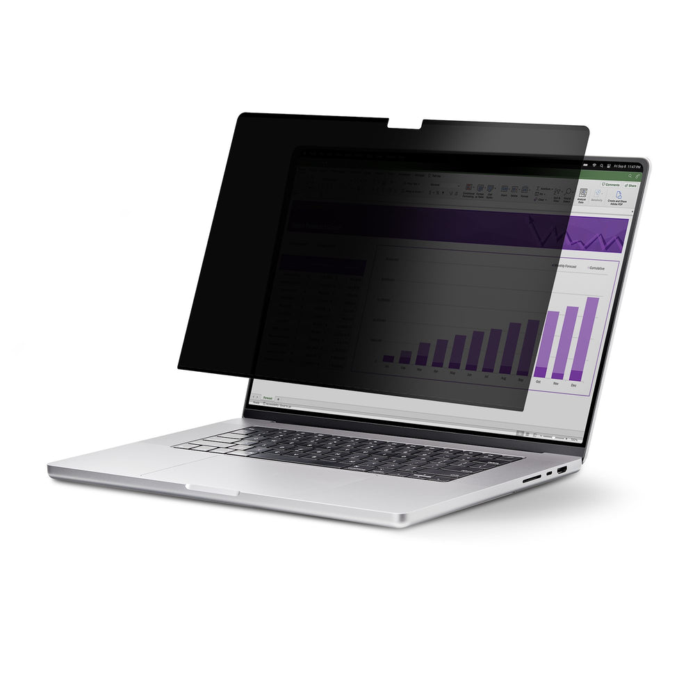StarTech.com 14-inch MacBook Pro 21/23 Laptop Privacy Screen, Removable and Reversible Anti-Glare Privacy Filter, Magnetic Laptop Screen Protector with +/- 30 Deg. Viewing Angle - 51% Blue Light Reduction (142MM-PRIVACY-SCREEN) Notebook privacy-filter