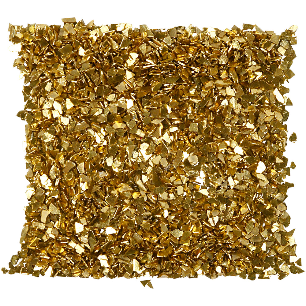 Glitter, str. 1-3 mm, guld, 30 g/ 1 ds.