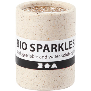 Bio-glimmer, diam. 0,4 mm, guld, 10 g/ 1 ds.