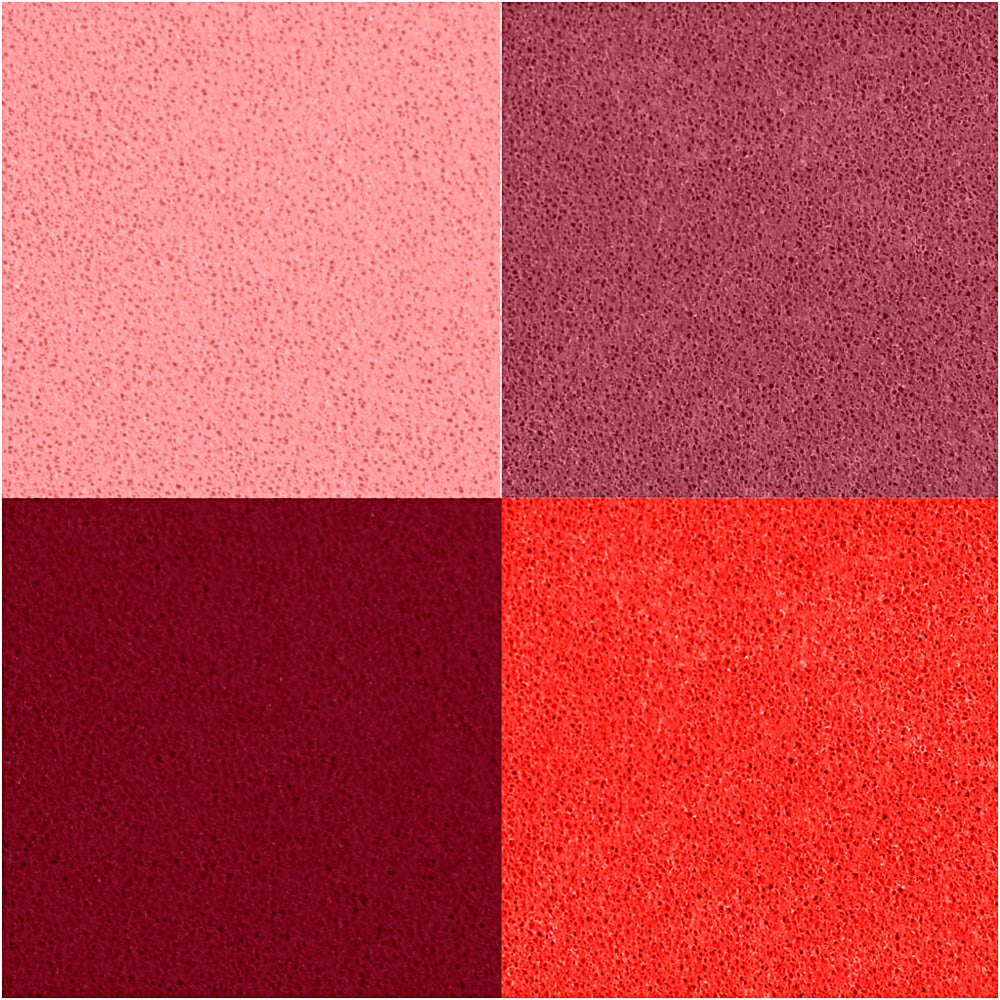 Stempelpude, H: 2 cm, str. 3,5x3,5 cm, fersken, pink, lys rosa, mørk rosa, 4 stk./ 1 pk.