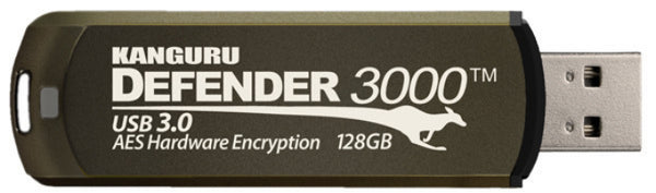 Kanguru Encrypted Defender 3000 16GB USB 3.2 Gen 1 Brun