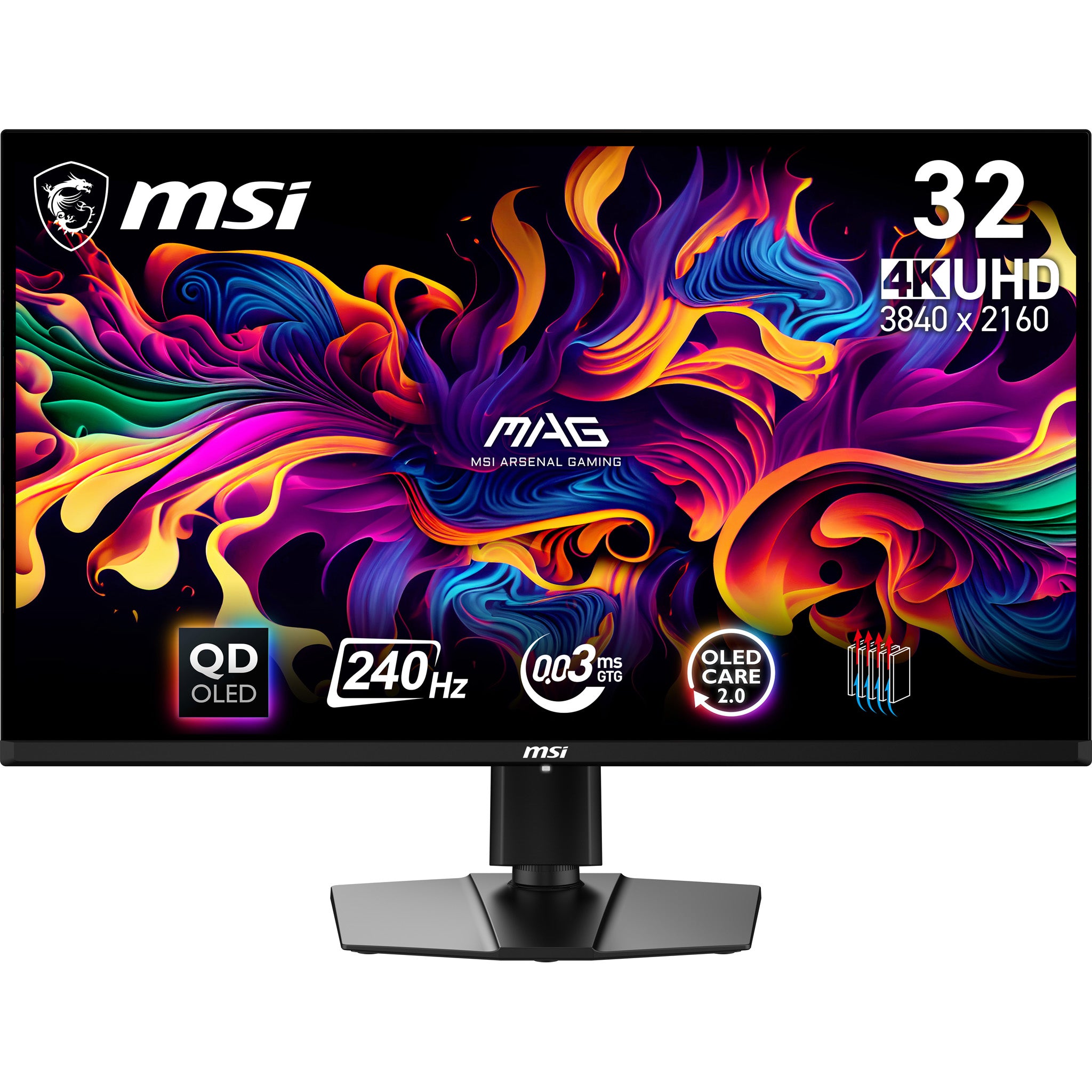 MSI MAG 321UPX QD-OLED 31.5 3840 x 2160 (4K) HDMI DisplayPort USB-C 240Hz