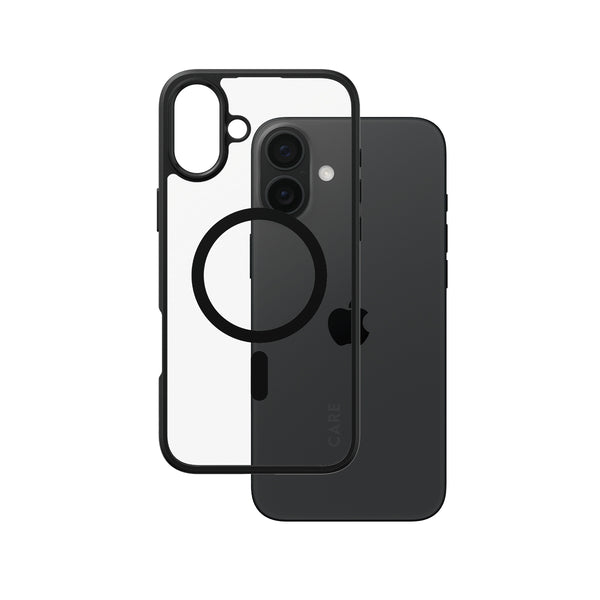 CARE by PanzerGlass Urban Combat Beskyttelsescover Sort Gennemsigtig Apple iPhone 16 Plus