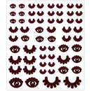 Stickers, øjne, ark 15x16,5 cm, 1 ark