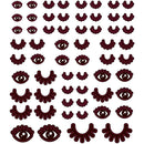 Stickers, øjne, ark 15x16,5 cm, 1 ark