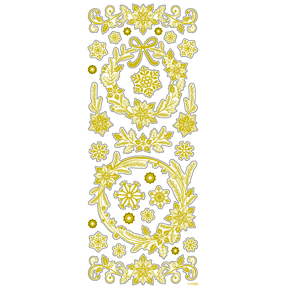 Stickers, julestjerner, ark 10x24 cm, guld, 1 ark