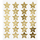 Stickers, kalendertal, ark 15x16,5 cm, ca. 24 stk., 1 ark