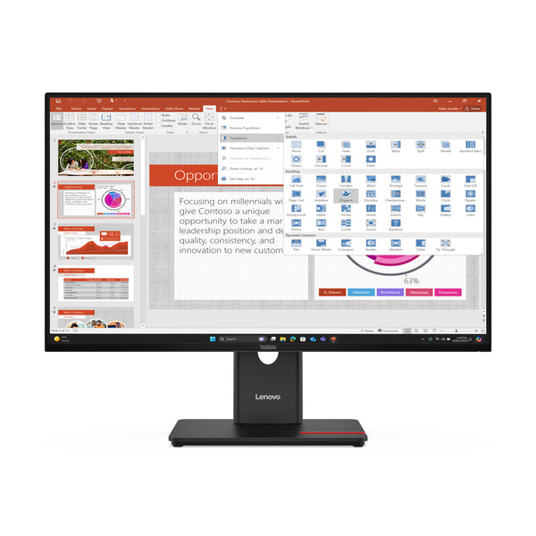 Lenovo ThinkVision T27-40 LED display 68,6 cm (27) 1920 x 1080 pixel Fuld HD Sort