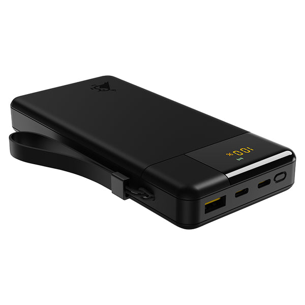 Powerbank 20.000 mAh 65W PD QC 3-port (2×USB-C, 1×USB-A) - aqiila