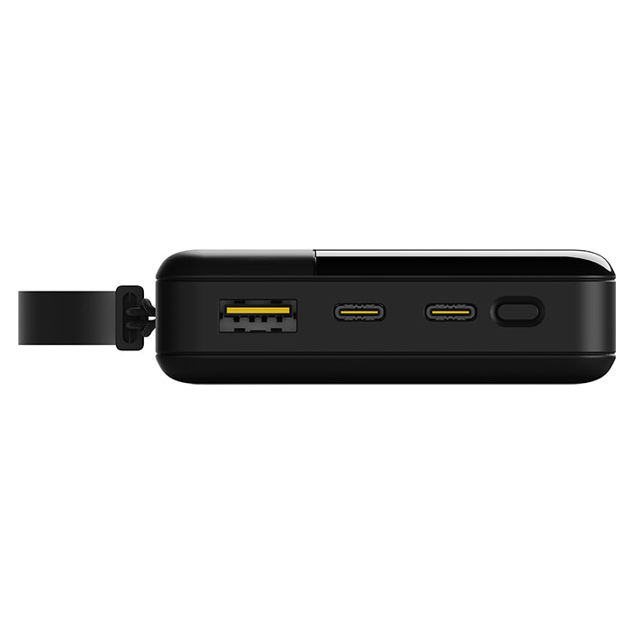 Powerbank 20.000 mAh 65W PD QC 3-port (2×USB-C, 1×USB-A) - aqiila