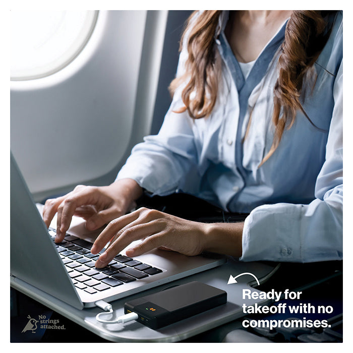 Powerbank 20.000 mAh 65W PD QC 3-port (2×USB-C, 1×USB-A) - aqiila