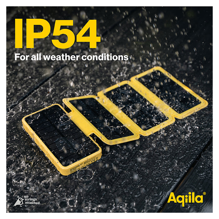 Solcellepowerbank 10.000 mAh 20W PD USB-C/USB-A IP54 - aqiila