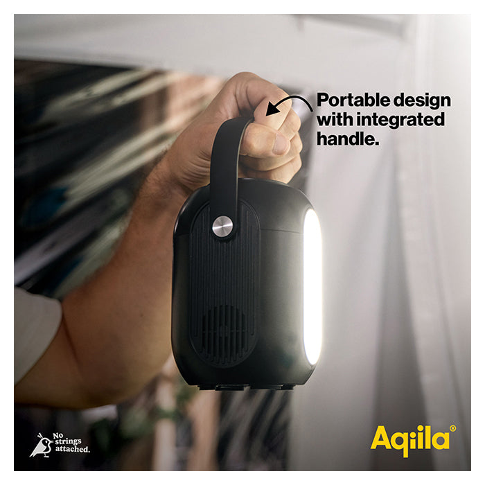 Powerbank 200Wh, 140W udgang, USB-A/USB-C, trådløs opladning - aqiila