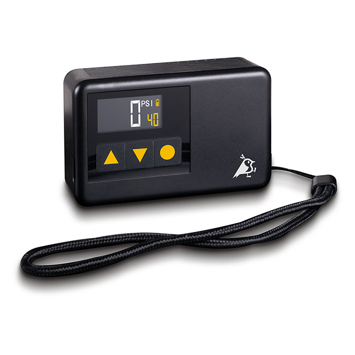 Mini luftpumpe 120 PSI, USB-C, LED, bærbar til cykel & sport - Aqiila