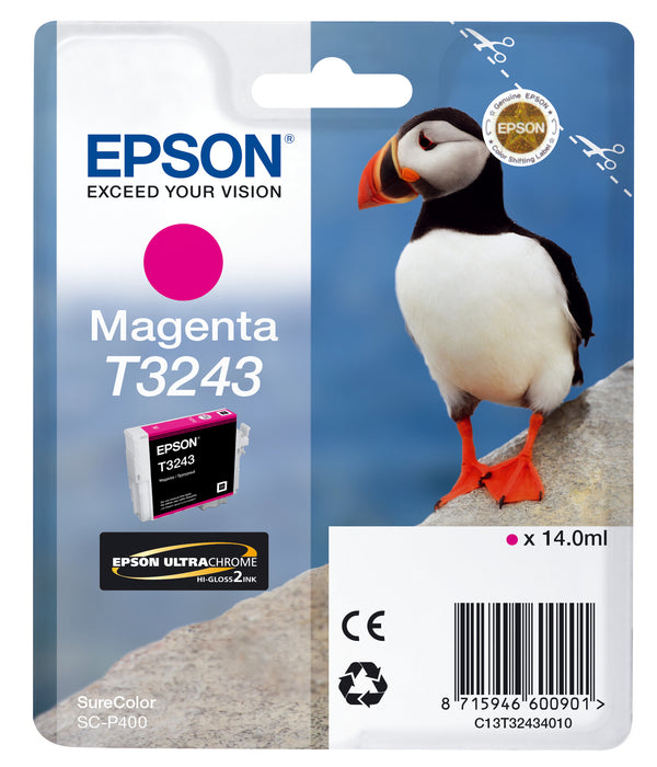 Epson T3243 Magenta Blæk C13T32434010