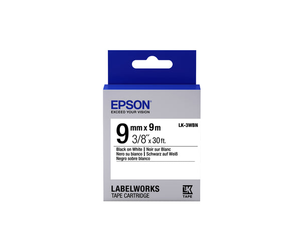 Epson LabelWorks LK-3WBN Mærkattape (0,9 cm x 9 m) 1rulle(r)