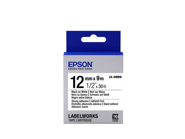 Epson LabelWorks LK-4WBW Mærkattape (1,2 cm x 9 m) 1rulle(r)