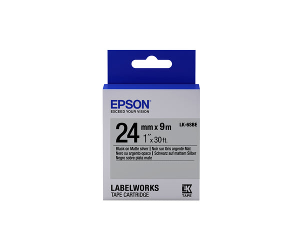 Epson LabelWorks LK-6SBE Mærkattape (2,4 cm x 9 m) 1kassette(r) C53S656009
