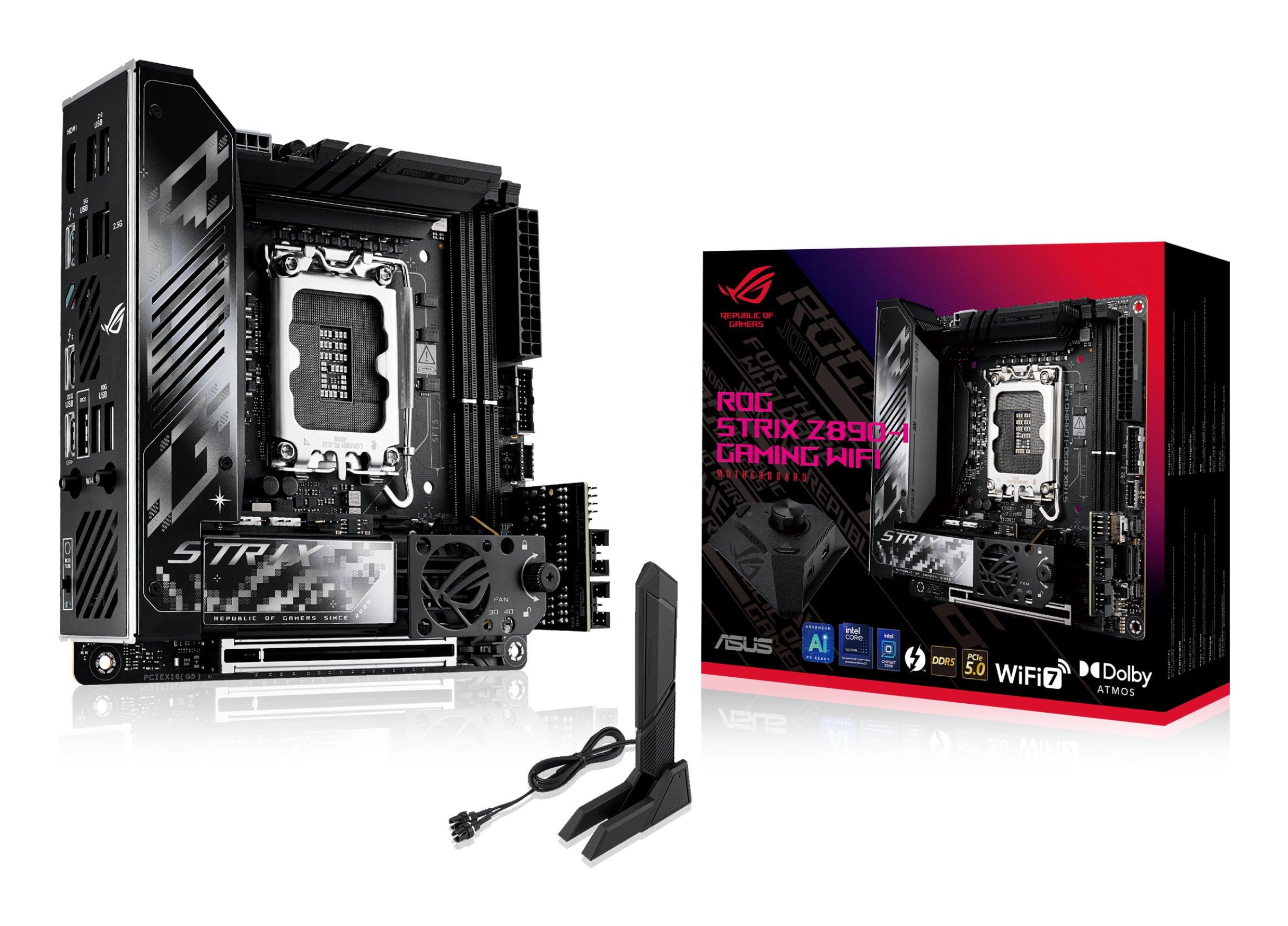 ASUS ROG STRIX Z890-I GAMING WIFI Mini ITX LGA1851 sokkel Intel Z890
