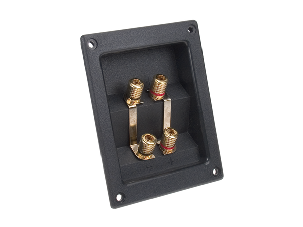 4-polet højttalerterminal (Bi-Wiring) med guldbelagte klemmer - ACV