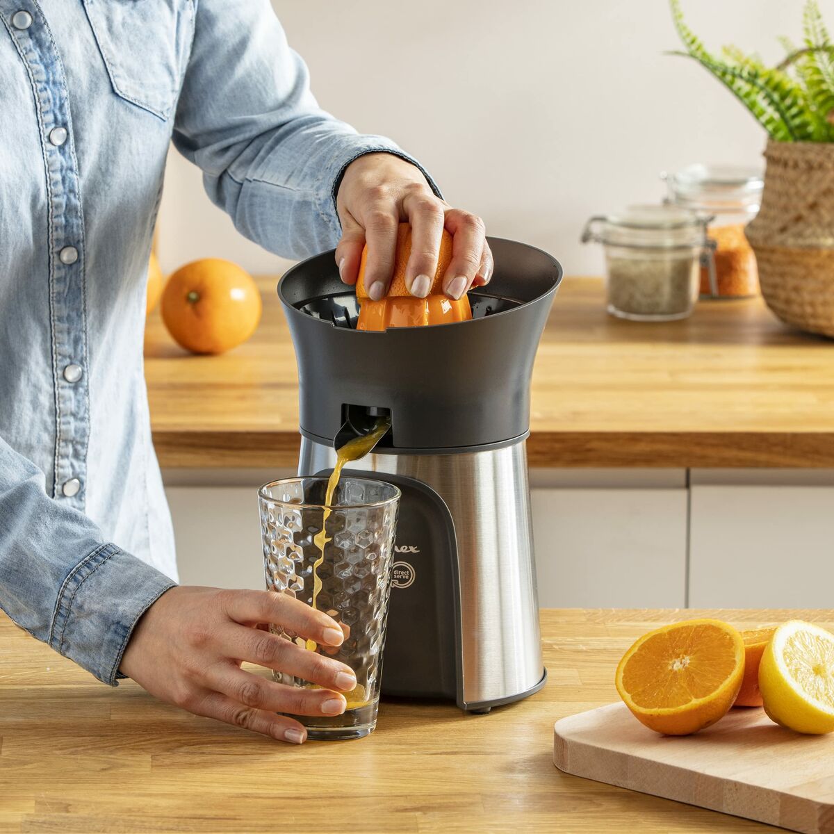 Elektrisk juicer Moulinex PC603D10 100 W Sølvfarvet