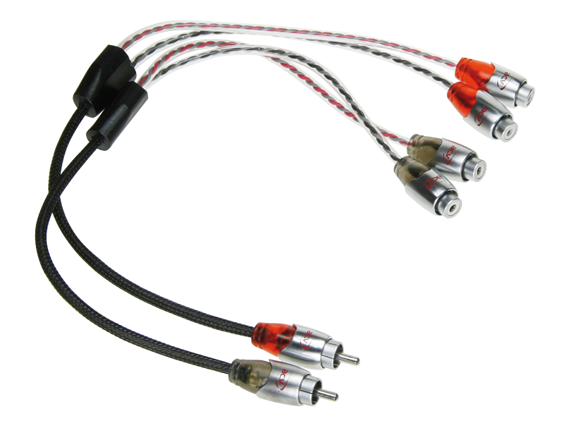 Y-phonokabel 2 han til 4 hun, ilt-fri kobber, snoet kabel - acv