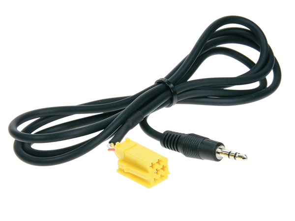 Mini-ISO til 3,5 mm Aux-kabel 1,25 m til bilstereo - acv