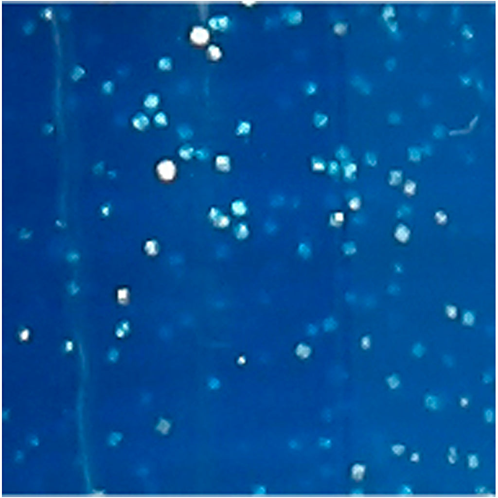 Glitter Tusch til Glas og Porcelæn - Blå, 2-4 mm