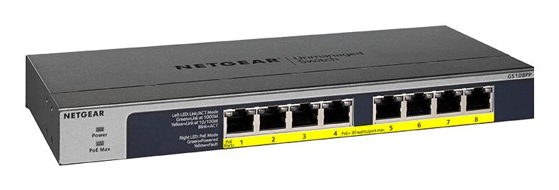 NETGEAR GS108PP Switch 8-porte Gigabit PoE+